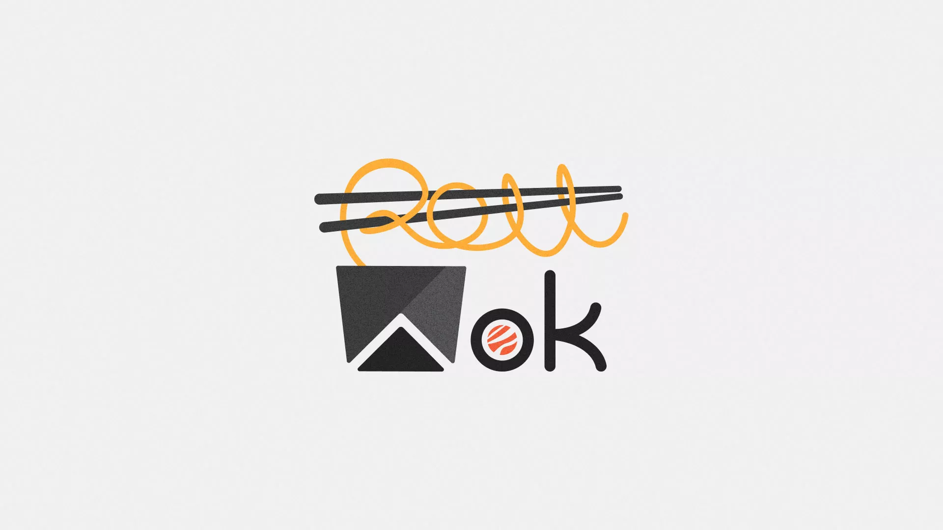 Разработка логотипа суши-бара «Roll Wok Club» в Каменногорске